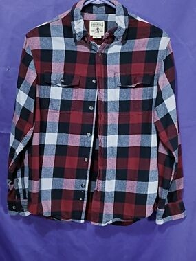 RedHead Red, Black & White Plaid Button-Down Shirt